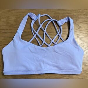 Lululemon Free to be Bra-Wild. Light Lavender Strappy Sports Bra